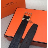 Hermes Society 32 reversible belt Togo Black/Coffee High