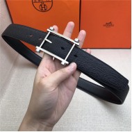 Hermes Reversible belt 32 mm Epsom Black High