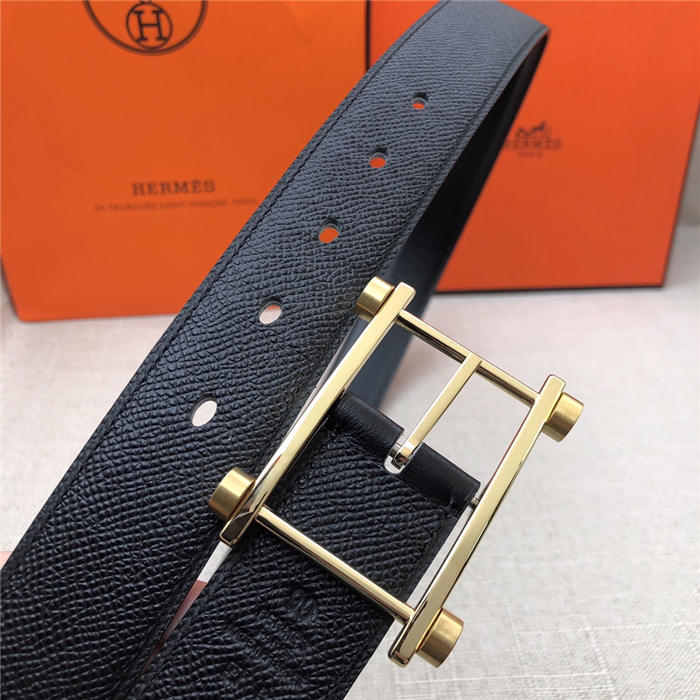 Hermes Reversible belt 32 mm Epsom Black High