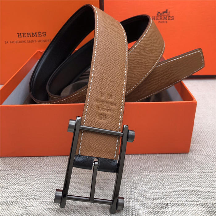 Hermes Reversible belt 32 mm Epsom Camel High