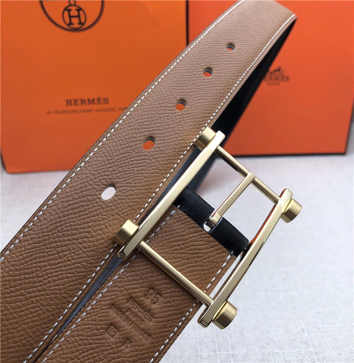 Hermes Reversible belt 32 mm Epsom Camel High