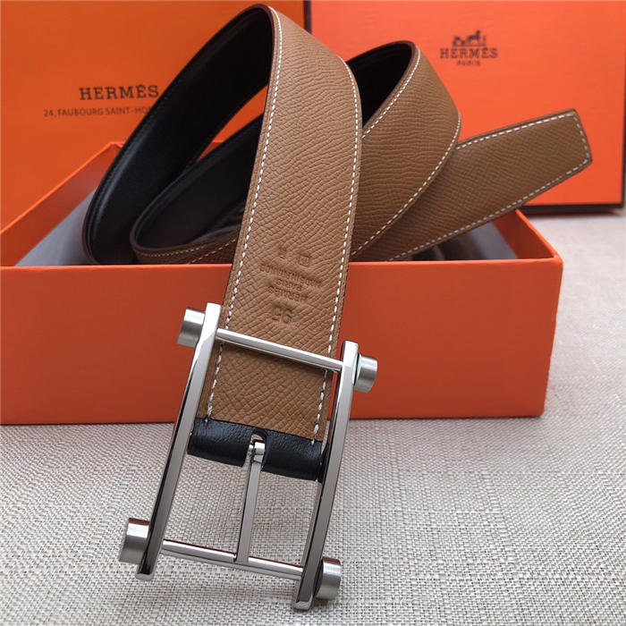 Hermes Reversible belt 32 mm Epsom Camel High