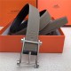 Hermes Reversible belt 32 mm Epsom Grey High