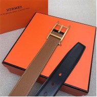 Hermes Quentin reversible belt 32 mm Epsom Camel High