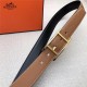 Hermes Quentin reversible belt 32 mm Epsom Camel High