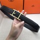 Hermes Quentin reversible belt 32 mm Epsom Black High