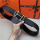 Hermes Royal belt buckle & Reversible leather strap 32 mm Togo Black High