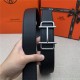 Hermes Royal belt buckle & Reversible leather strap 32 mm Togo Black High