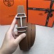 Hermes Royal belt buckle & Reversible leather strap 32 mm Togo Camel High