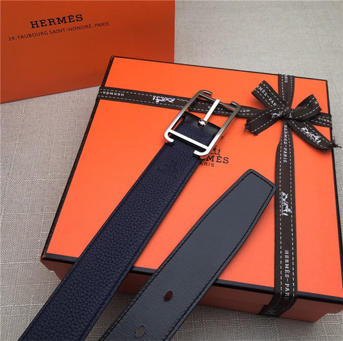 Hermes Society 32 reversible belt Togo Navy High