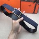 Hermes Society 32 reversible belt Togo Navy High