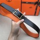 Hermes Society 32 reversible belt Togo Orange High