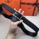 Hermes Society 32 reversible belt Togo Black High