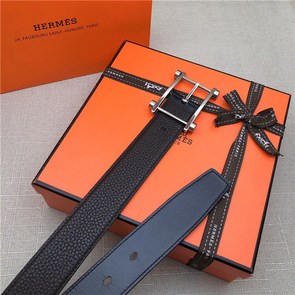 Hermes Reversible belt 32 mm Togo Coffee High