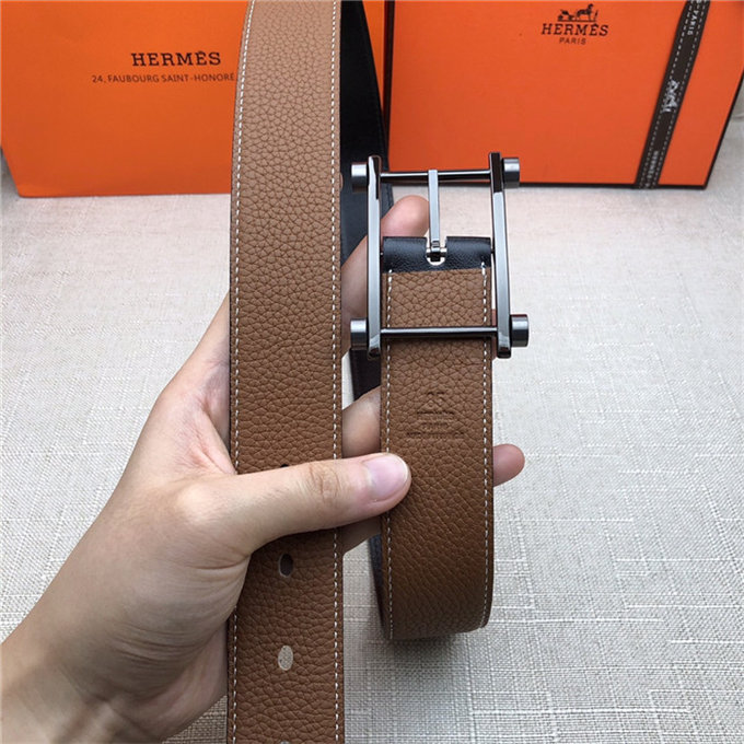 Hermes Reversible belt 32 mm Togo Camel High