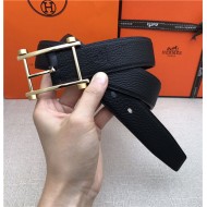 Hermes Reversible belt 32 mm Togo Black High