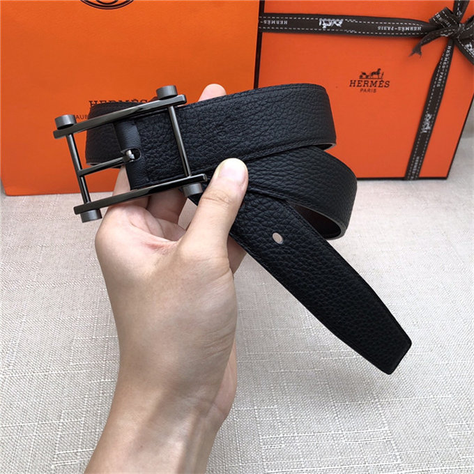 Hermes Reversible belt 32 mm Togo Black High