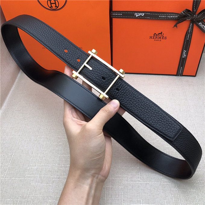 Hermes Reversible belt 32 mm Togo Black High