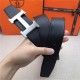 Hermes H belt buckle & reversible strap 32/38 mm Epsom Black/White High