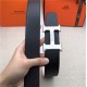 Hermes H belt buckle & reversible strap 32/38 mm Epsom Black/White High