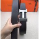 Hermes H belt buckle & reversible strap 32/38 mm Epsom Coffee/Black High