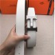 Hermes H belt buckle & reversible strap 32/38 mm Epsom White/Grey High