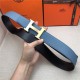 Hermes H belt buckle & reversible strap 32/38 mm Epsom Blue/Black High