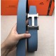 Hermes H belt buckle & reversible strap 32/38 mm Epsom Blue/Black High