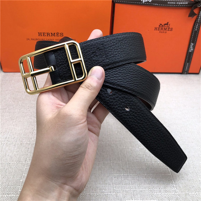 Hermes Cape Code 32 reversible belt Togo Black High