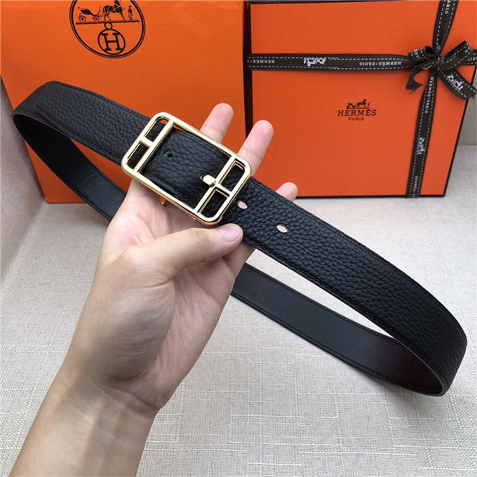 Hermes Cape Code 32 reversible belt Togo Black High