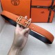 Hermes Cape Code 32 reversible belt Togo Orange High