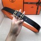 Hermes Cape Code 32 reversible belt Togo Orange High