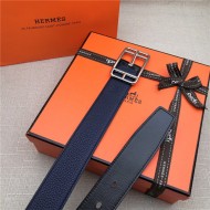 Hermes Cape Code 32 reversible belt Togo Navy High