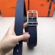 Hermes Cape Code 32 reversible belt Togo Navy High