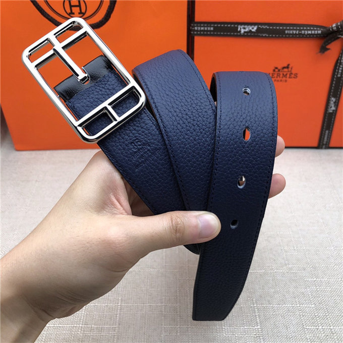 Hermes Cape Code 32 reversible belt Togo Navy High