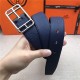 Hermes Cape Code 32 reversible belt Togo Navy High