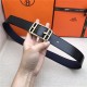 Hermes Cape Code 32 reversible belt Togo Navy High