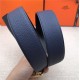 Hermes Cape Code 32 reversible belt Togo Navy High