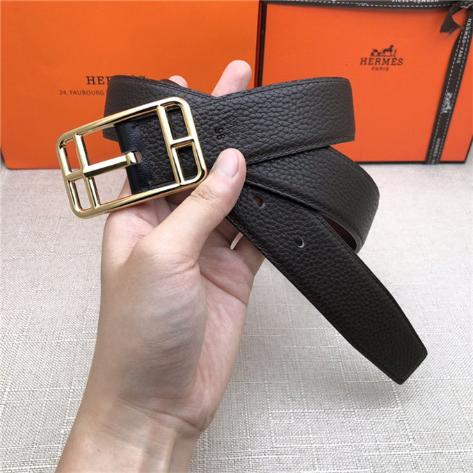 Hermes Cape Code 32 reversible belt Togo Coffee High