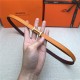 Hermes Mini Mors H belt buckle & Reversible leather strap 13 mm Epsom Orange High