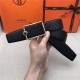 Hermes Oscar belt buckle & Reversible leather strap 32/38 mm Togo Black High