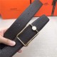 Hermes Oscar belt buckle & Reversible leather strap 32/38 mm Togo Coffee High