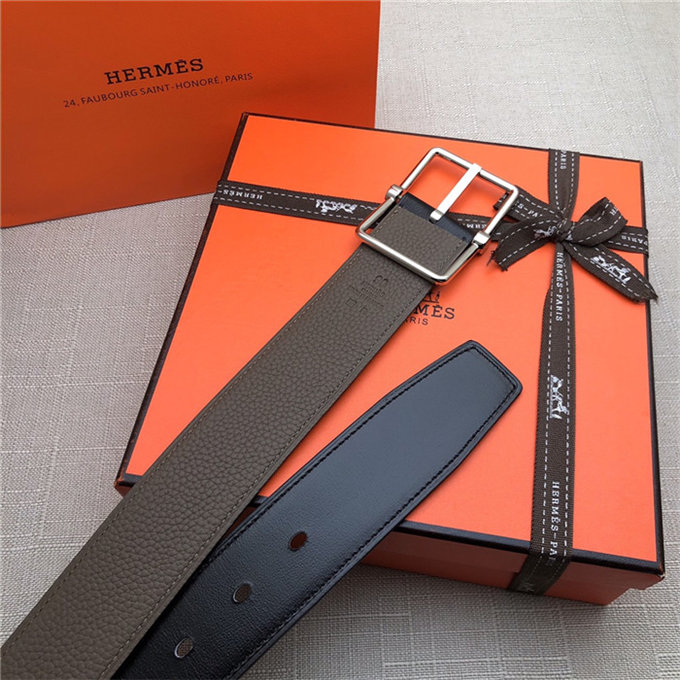 Hermes Reversible Belt 38 mm Togo Grey High