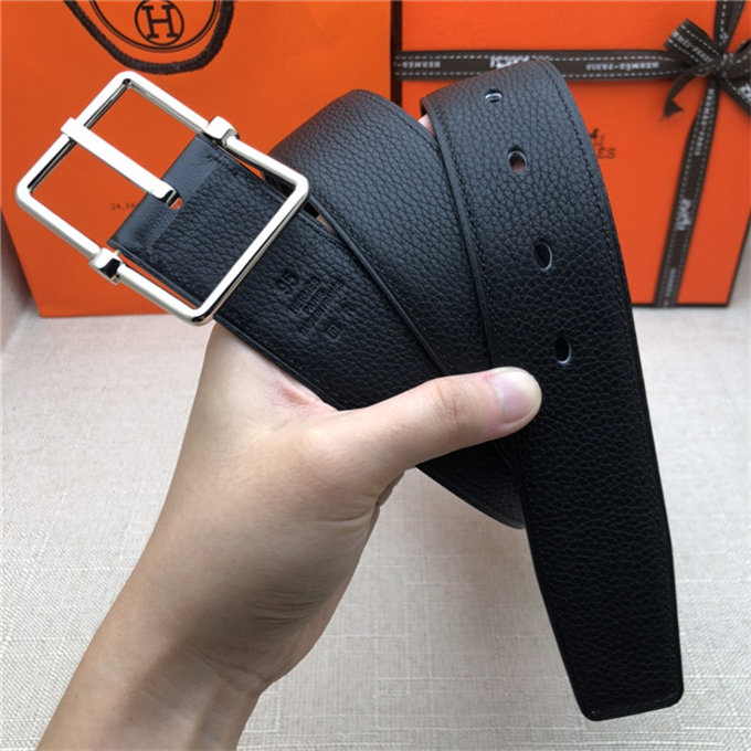 Hermes Reversible Belt 38 mm Togo Black High