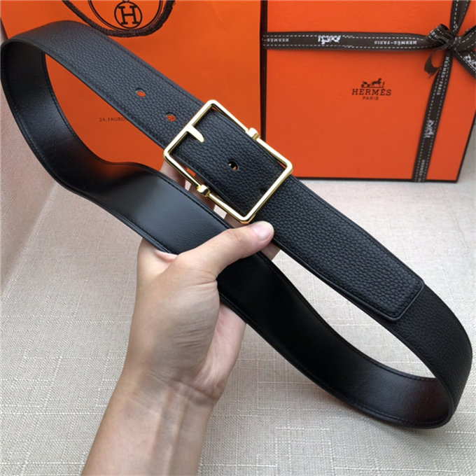 Hermes Reversible Belt 38 mm Togo Black High