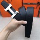 Hermes Constance belt buckle & Reversible leather strap 32/38 mm Togo Black Shiny-Metal High