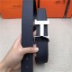 Hermes Constance belt buckle & Reversible leather strap 32/38 mm Togo Navy Shiny-Metal High