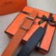 Hermes Code 32/38 reversible belt Togo Orange High