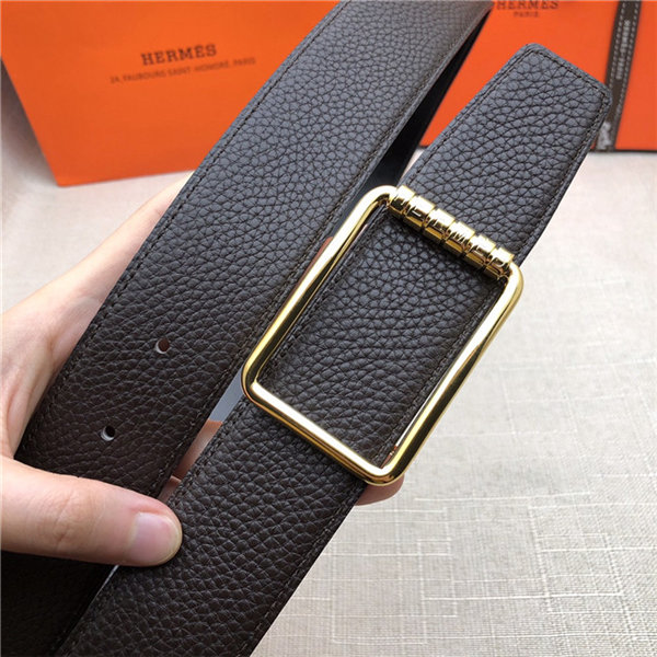 Hermes Code 32/38 reversible belt Togo Coffee High