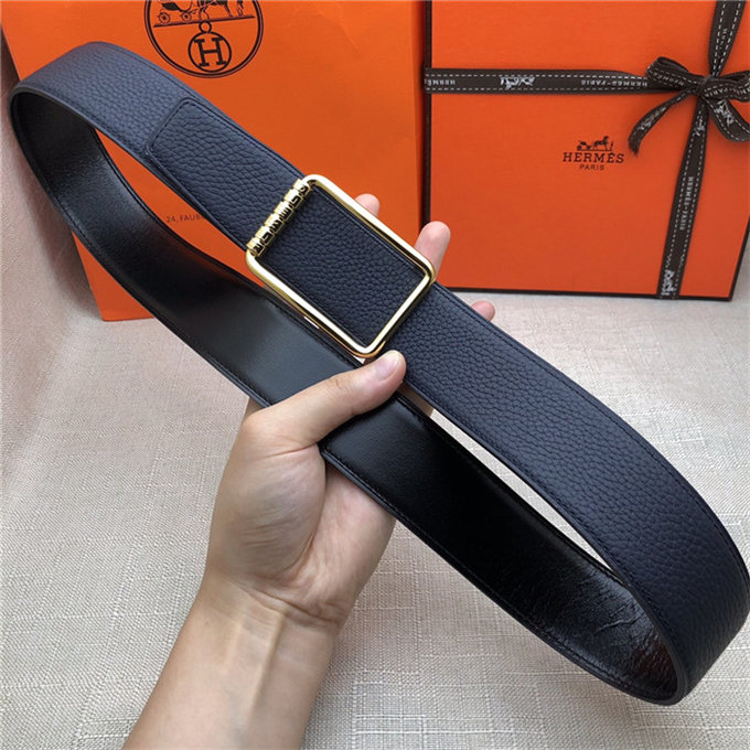 Hermes Code 32/38 reversible belt Togo Navy High